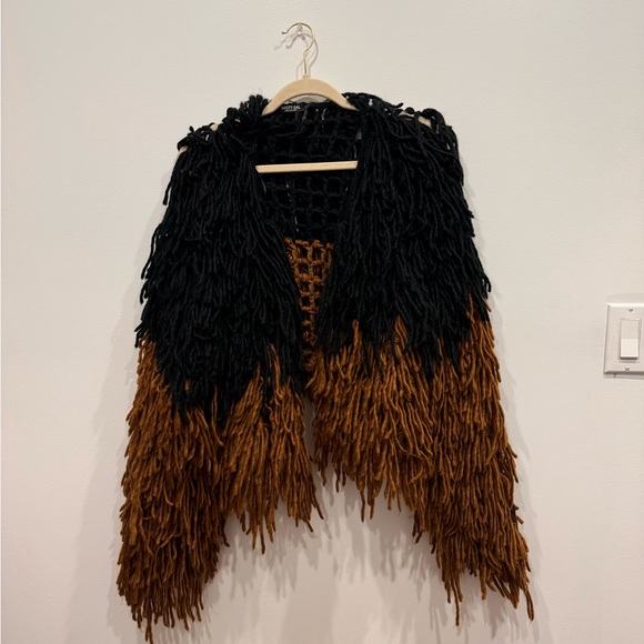 Nasty Gal Shaggy Cardigan Size S - Picture 3 of 7